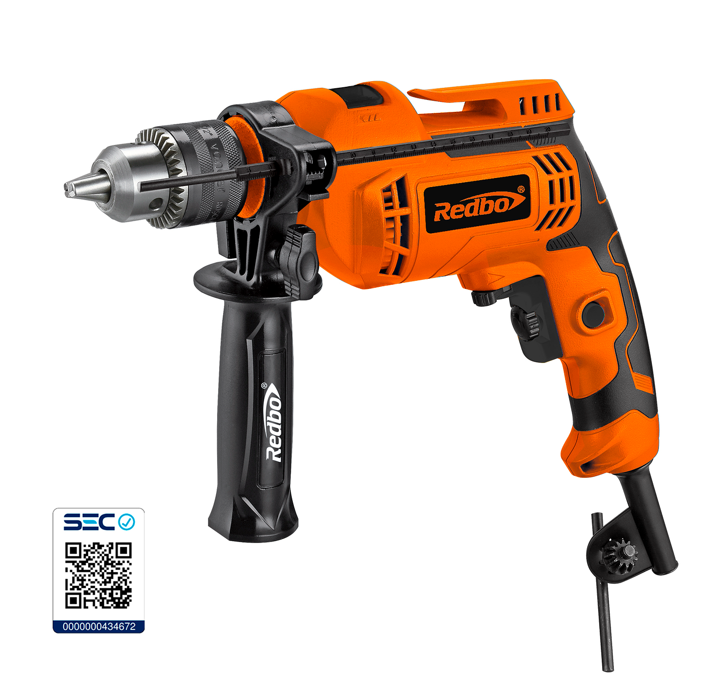 Taladro Eléctrico Redbo ED 550-13I (550W, Mandril 13mm) + Mango Auxiliar 1