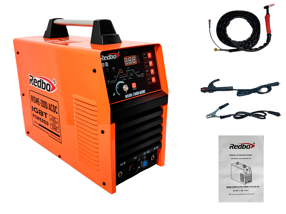 Soldadora Inverter Profesional Redbo WSME-200D AC/DC (200A, 220V, TIG Aluminio HF / MMA) 2