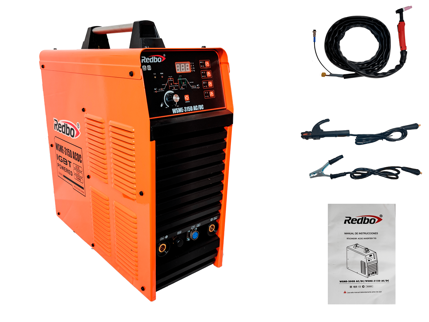 Soldadora Inverter Industrial Trifásica Redbo WSME-315D AC/DC (290A, 380V, Panel Digital, TIG Aluminio HF / MMA) 2