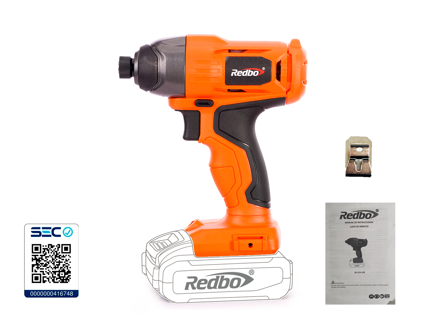 Atornillador de Impacto Inalámbrico Redbo SD 21V-10I 21V (Solo Herramienta - Sin Batería) 2