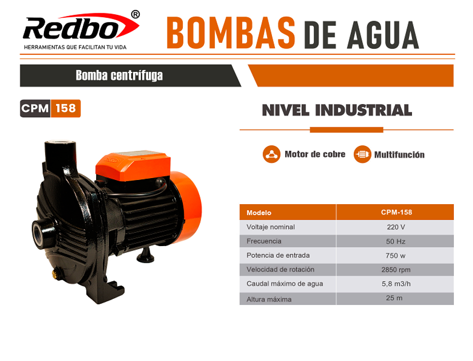 Bomba centrifuga CPM-158 5