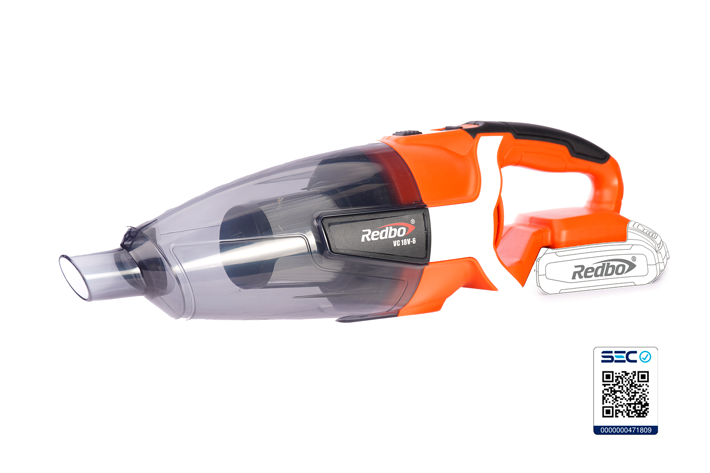 Pack Aspiradora de Mano Inalámbrica Redbo VC 18V-6 (21V) + Batería y Cargador 2