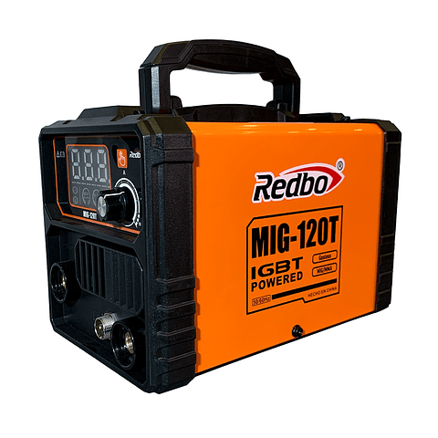 Soldadora Inversora Redbo MIG-120T 2 en 1 (MIG Sin Gas / MMA) Digital + Alambre Flux 0.5 Kg