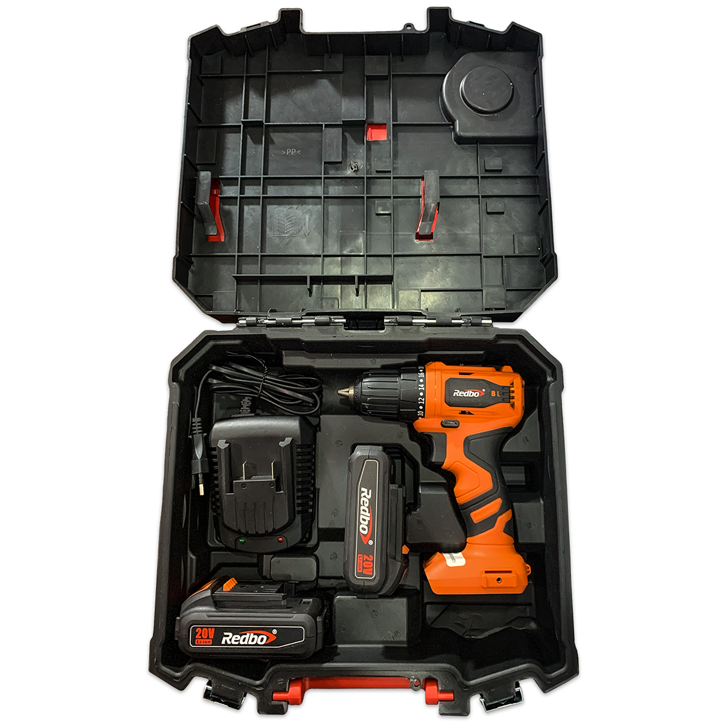 Kit Taladro Inalámbrico CD 21V-10B + 2 Baterías BA 21V-2.0 Ah + Cargador de Base BC 21.5 -2.4A + Brocas y Accesorios con Maletín de Transporte 3