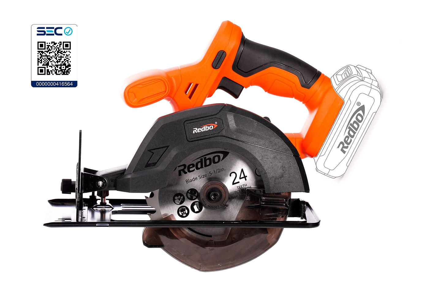 Sierra Circular Inalámbrica Redbo CS 21V-140 21V (Solo Herramienta - Sin Batería) 1