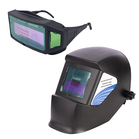 Pack Máscara de soldar fotosensible + Lentes para soldar 