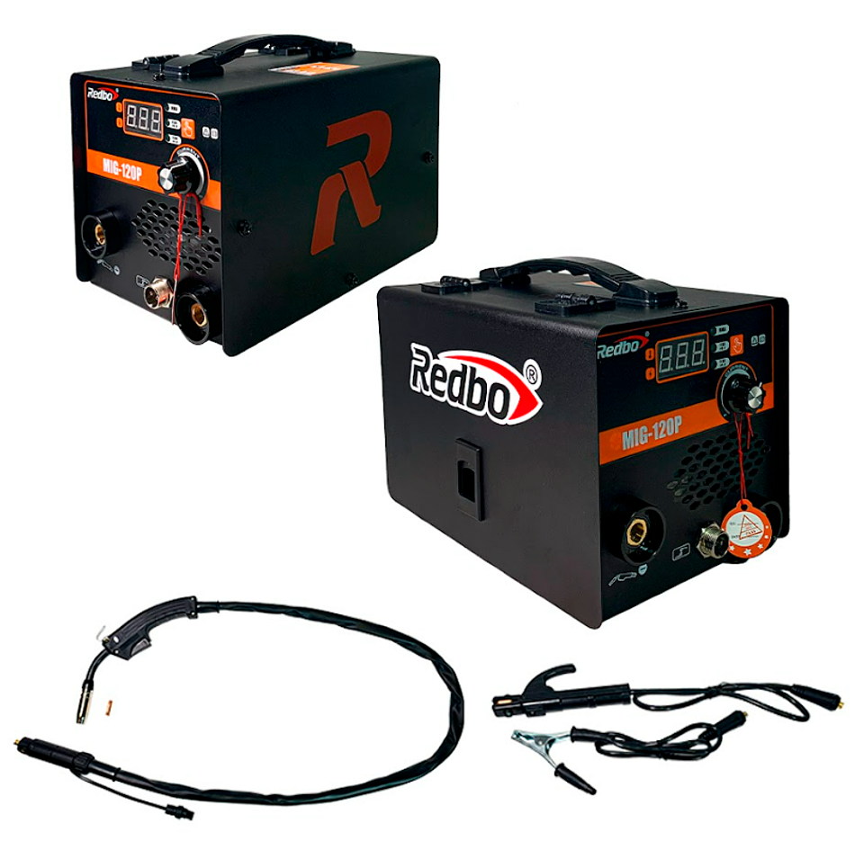 Kit Soldadora Inversora Redbo MIG-120P 2 en 1 (MIG Sin Gas / MMA) + Alambre Flux y Electrodos 3