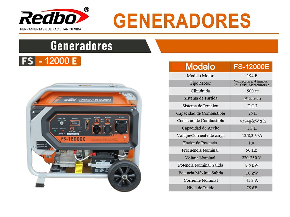 Generador FS-12000 E Partida Eléctrica 1