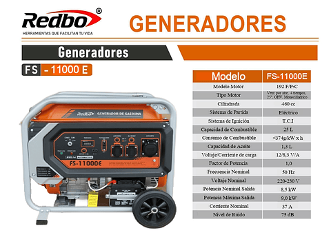 Generador FS-11000 E Partida Eléctrica