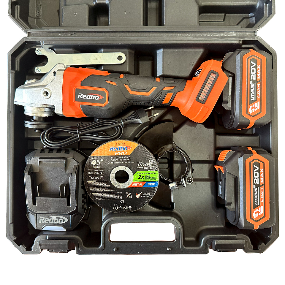 Esmeril Angular Inalámbrico Redbo 20V Brushless (RB-EA6/125BL) 4.5