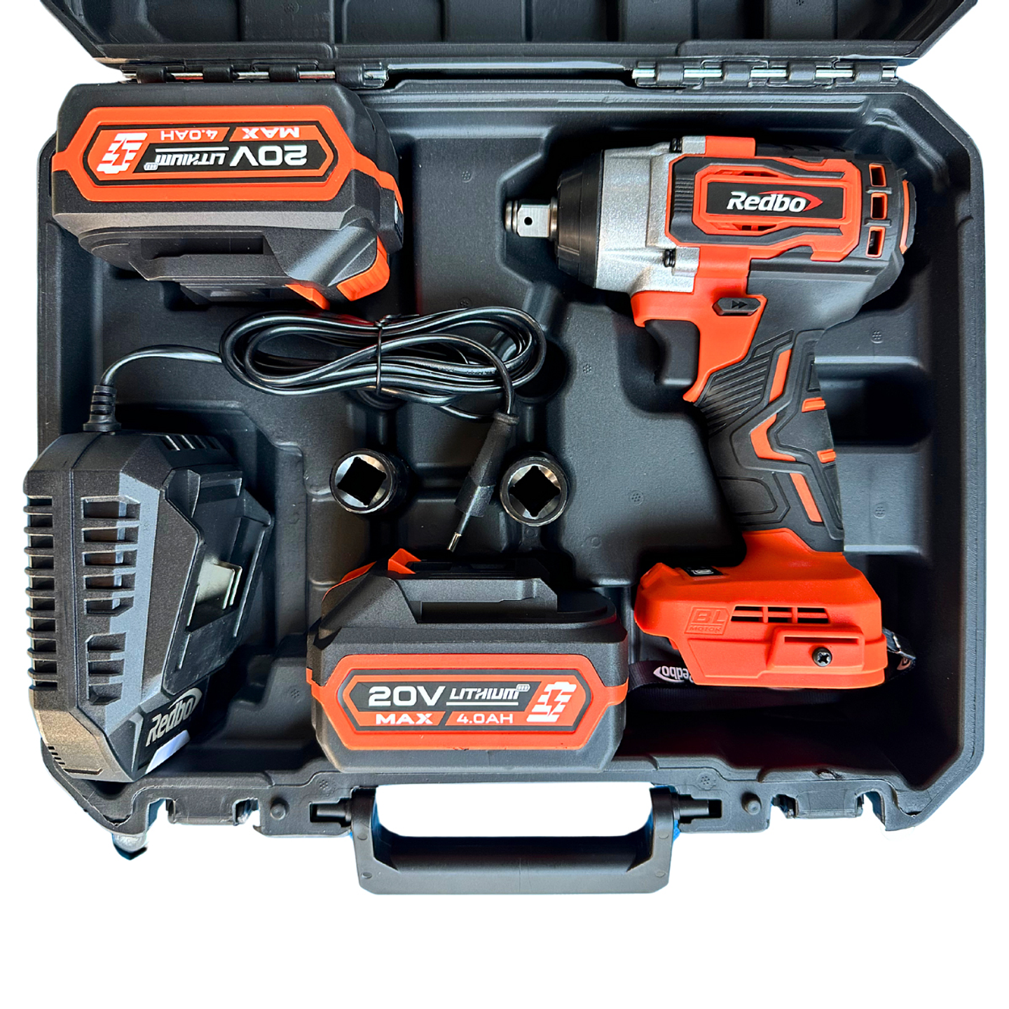 Llave de Impacto Inalámbrica Redbo 20V Brushless (RB-LI20V300) 300 N.m 1/2