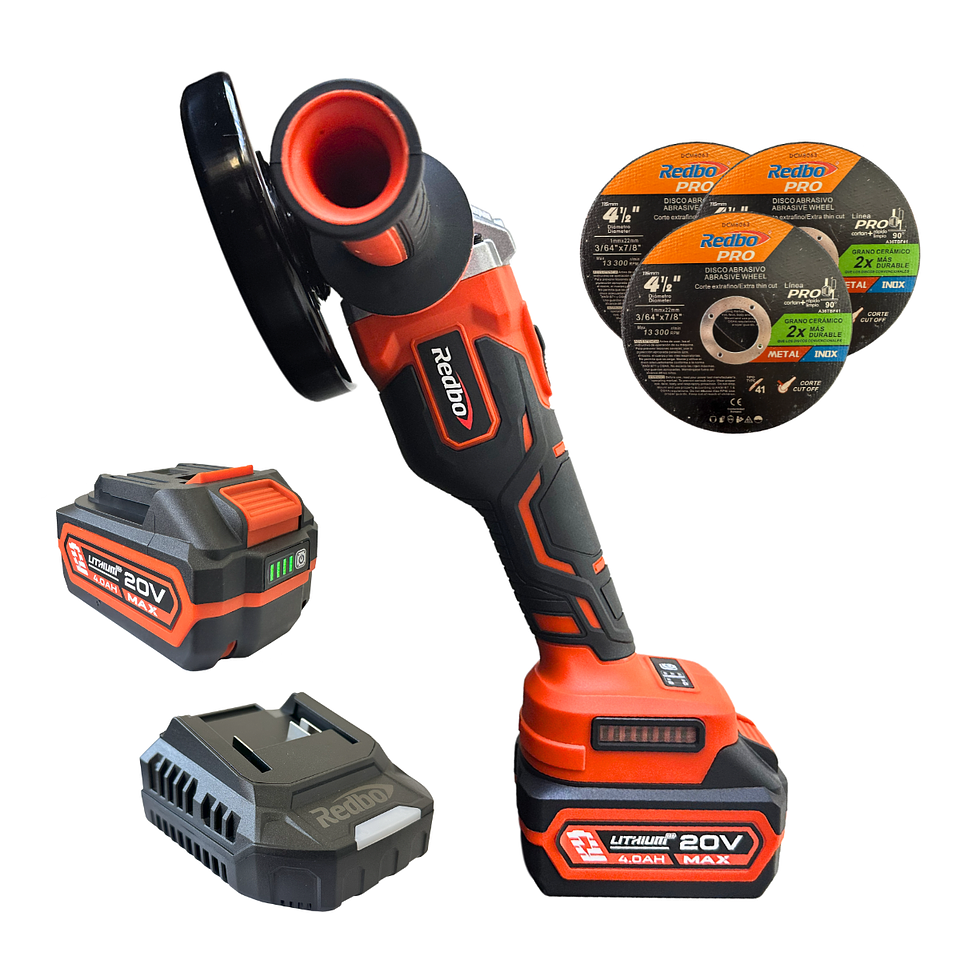 Esmeril Angular Inalámbrico Redbo 20V Brushless (RB-EA8/125BL) 4.5