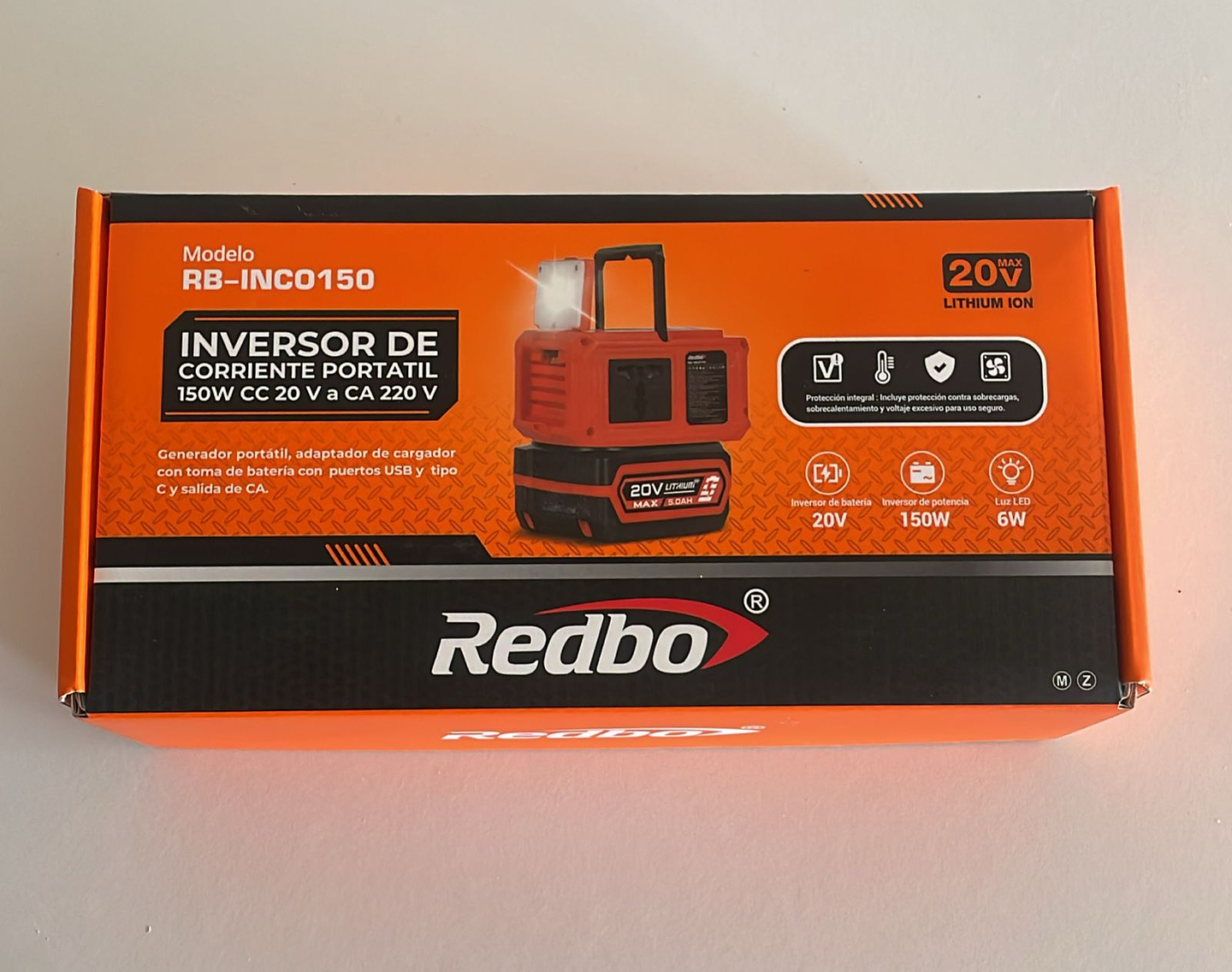 Inversor de corriente portatil 150w 220v 2