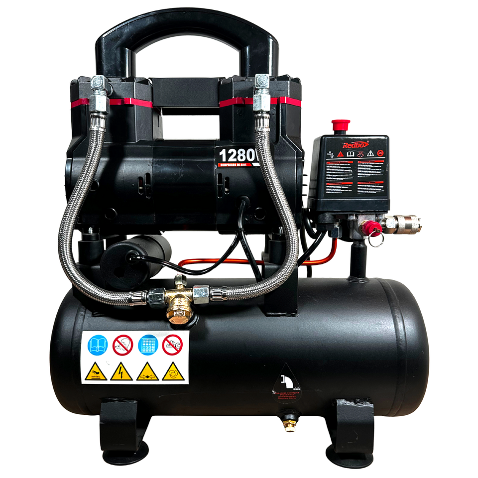 Compresor de aire silencioso REDBO ACN-1280 10 L 4
