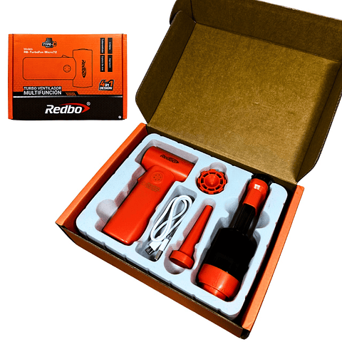 Mini Aspirador y Soplador Portátil 4 en 1 (TurboFan 110.000 RPM) + Linterna