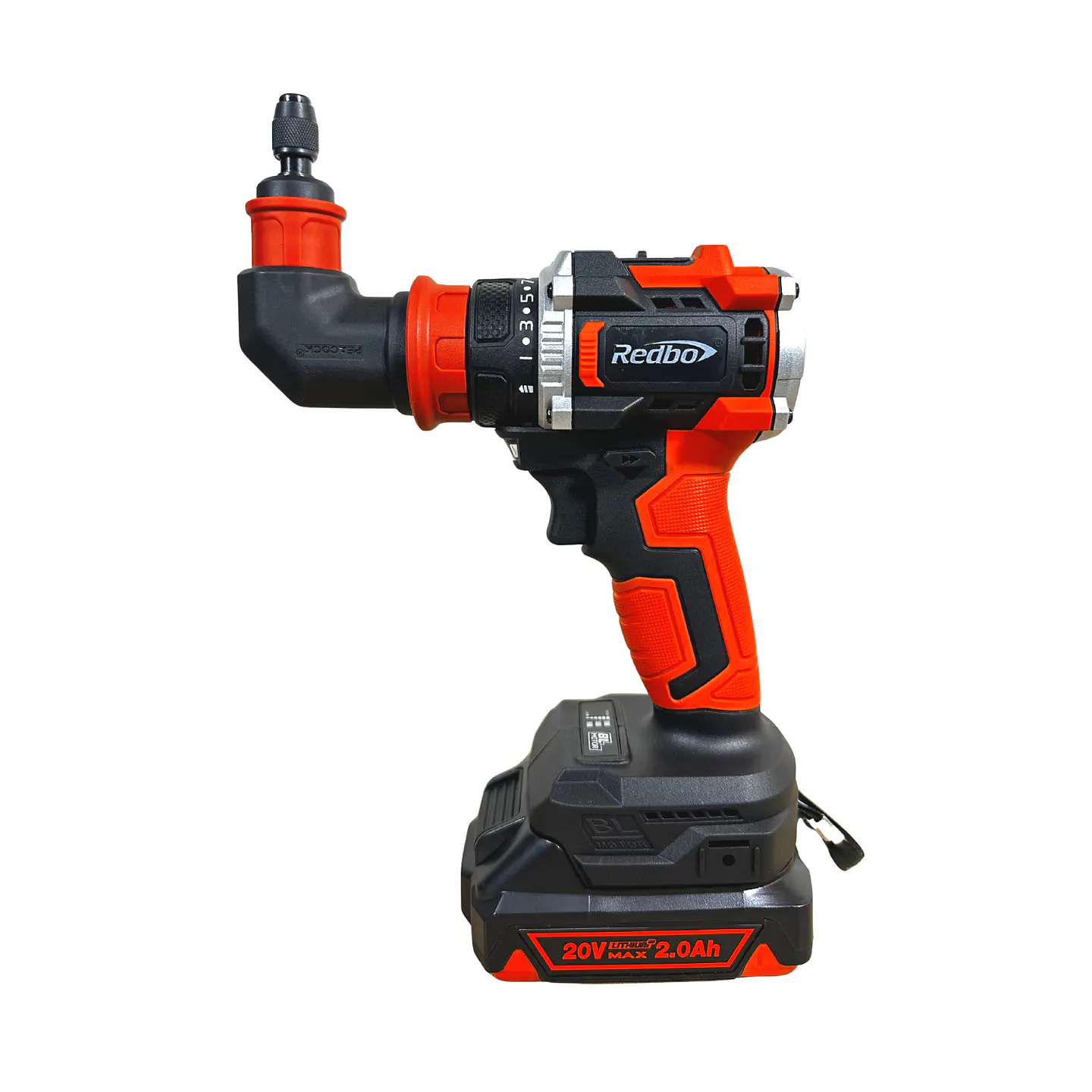 Taladro Atornillador Inalámbrico Redbo 20V Brushless Multi-Cabezal (RB-20PBLSS PLUS) + 2 Baterías y Accesorios 5