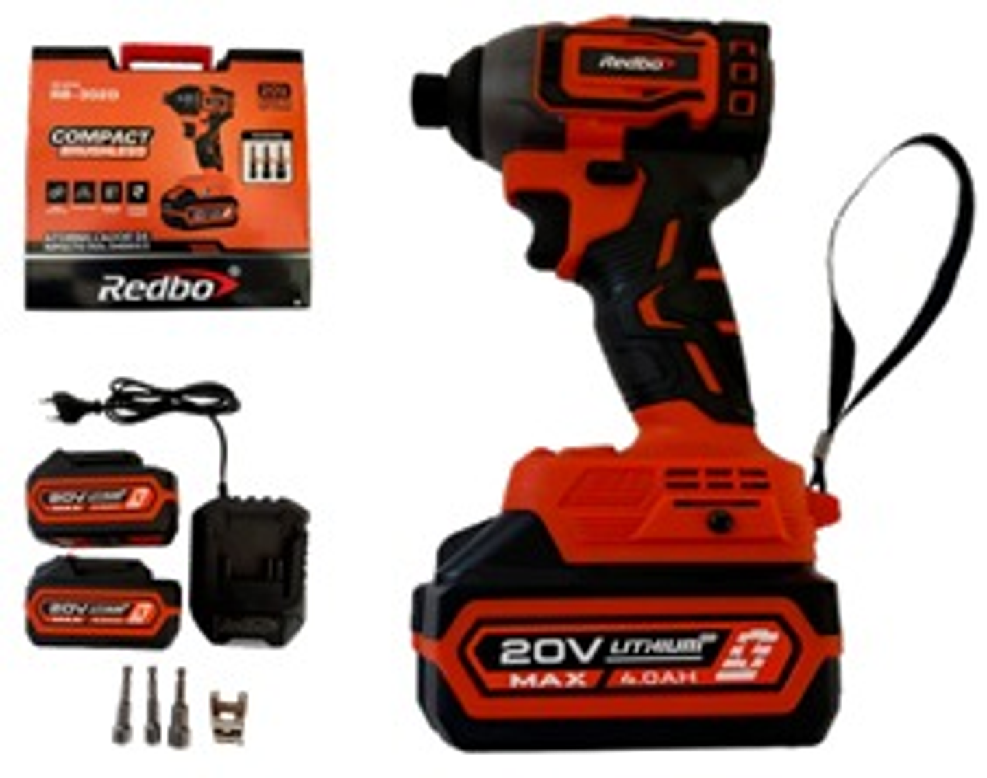 Atornillador / Llave de Impacto Inalámbrica Redbo 20V Brushless (RB-302D) Encastre 1/2
