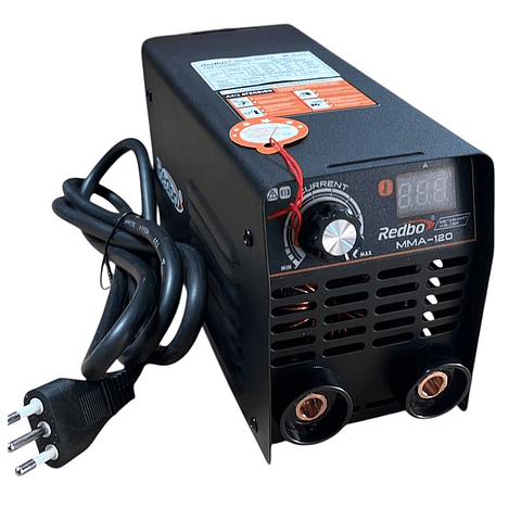 Soldadora Inverter Portátil Redbo MMA-120 Negra (120A, Arco Manual IGBT, Anti-Stick y Hot Start)