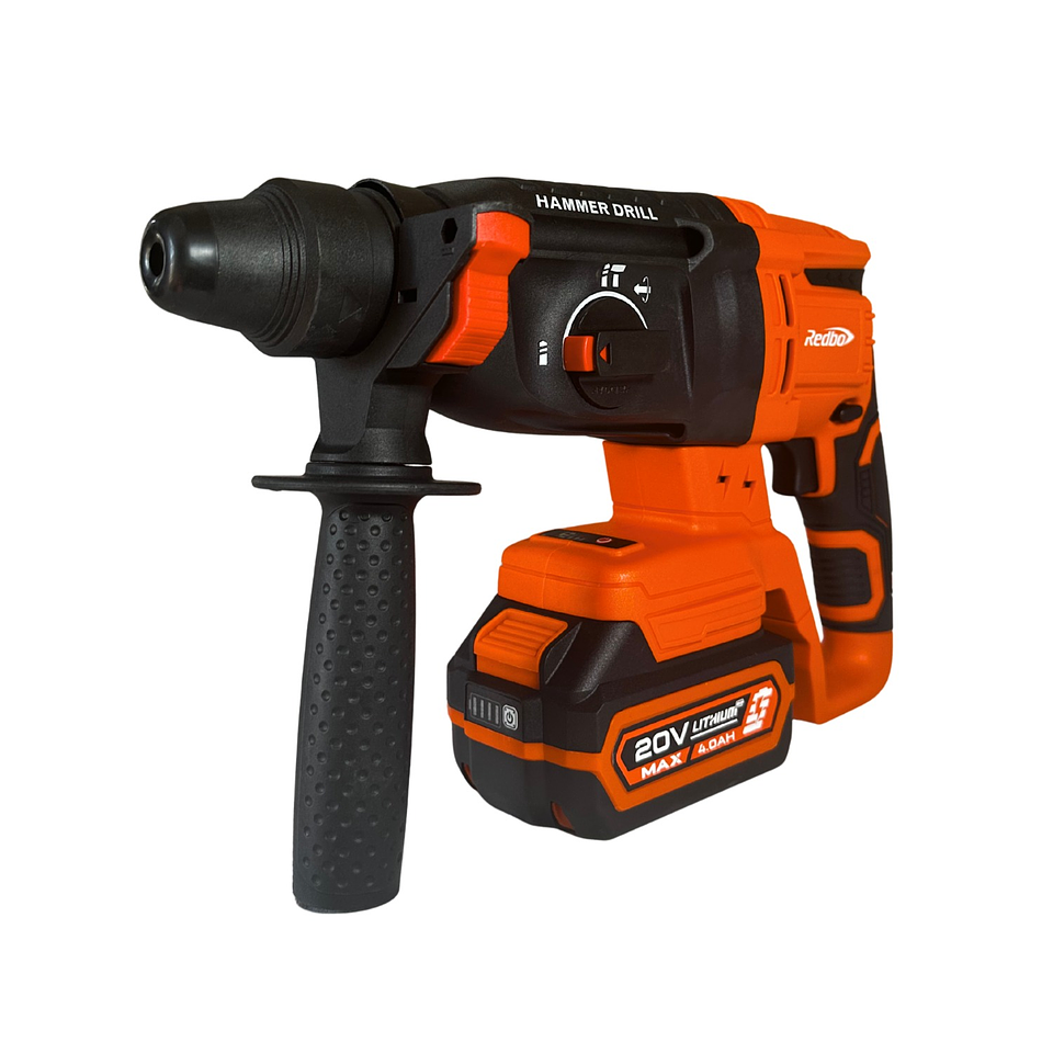 Rotomartillo Inalámbrico Redbo RB-RH20BL (20V, Motor Brushless, SDS Plus, 2.0 Joules, Kit con Batería 4Ah) 3
