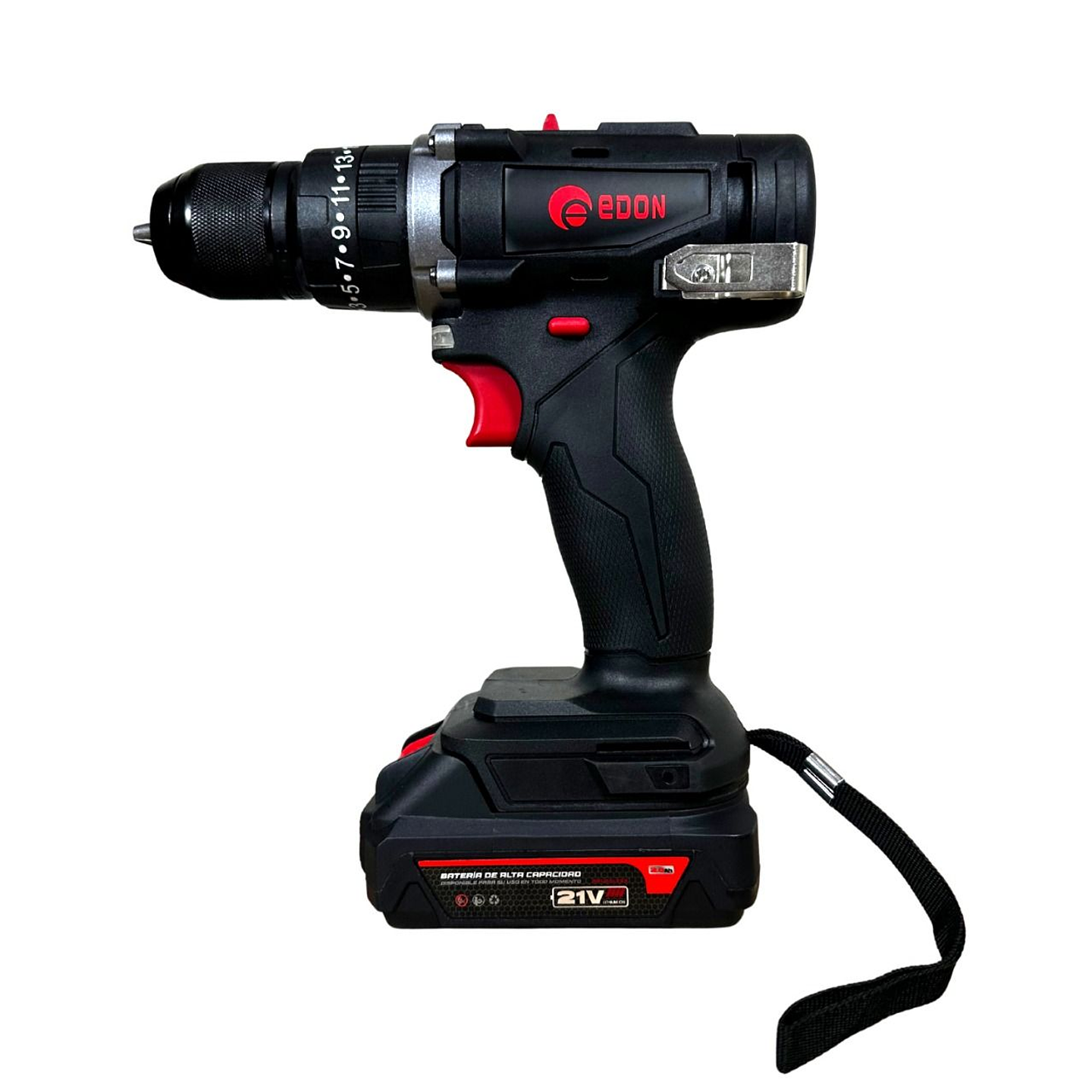 Taladro inalámbrico atornillador Edon 10mm 21V + 2 baterías 2