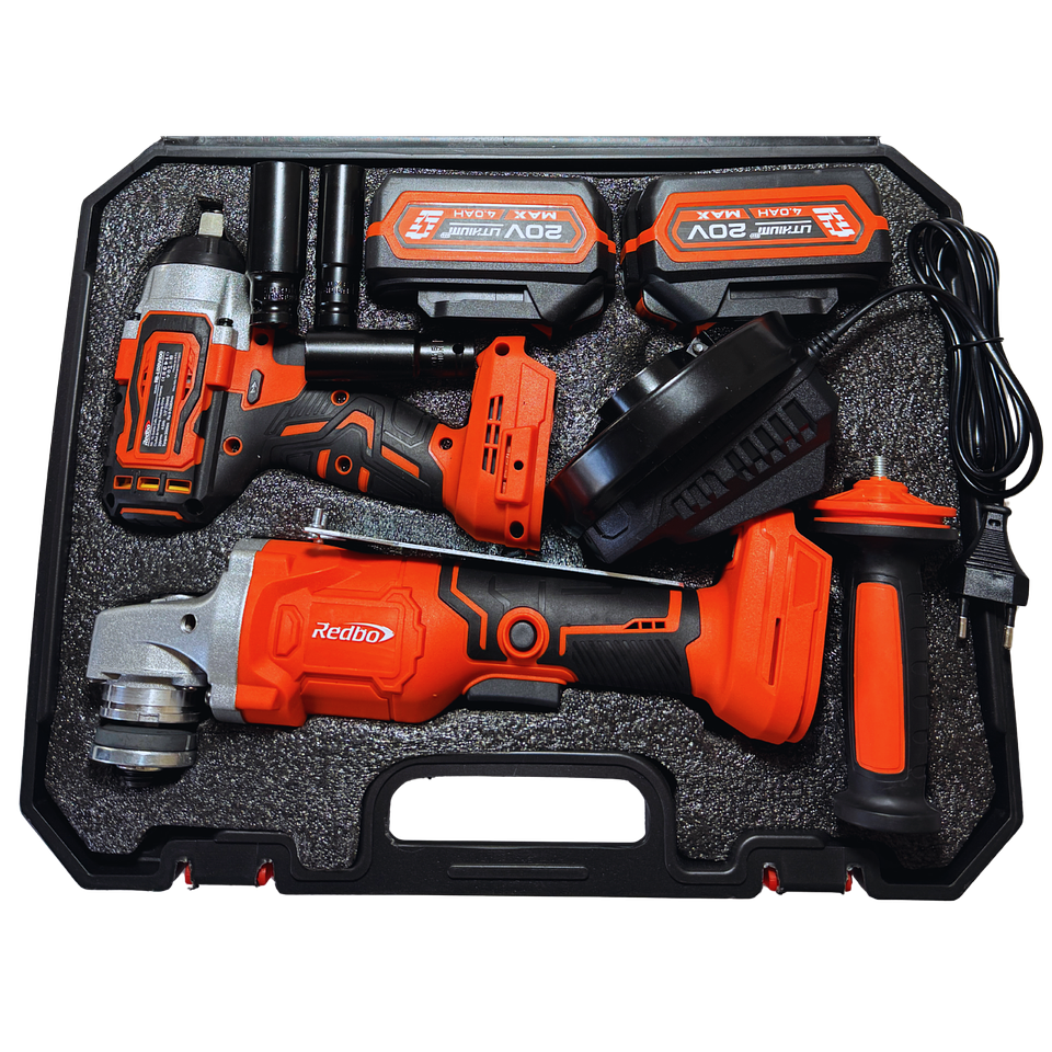 Combo Inalámbrico Brushless Redbo: Llave de Impacto 1/2