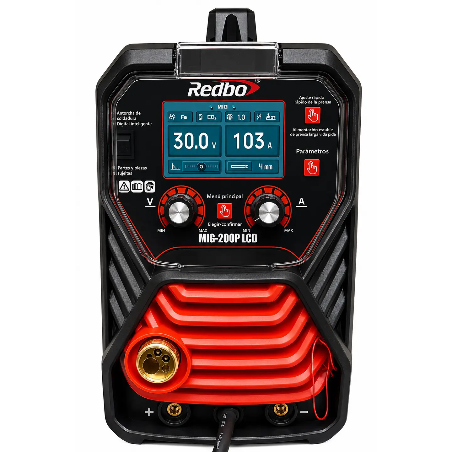 Maquina de soldar MIG-200P pantalla LCD + Torcha con control digital 1