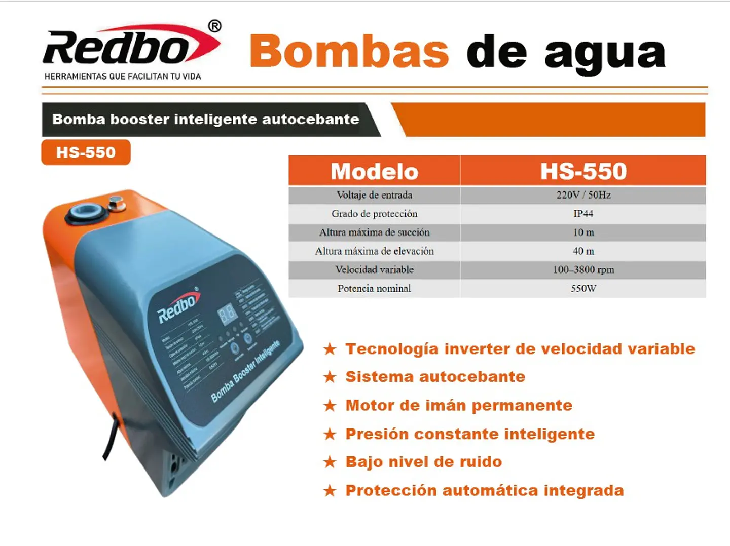 Bomba Booster inteligente HS550 2