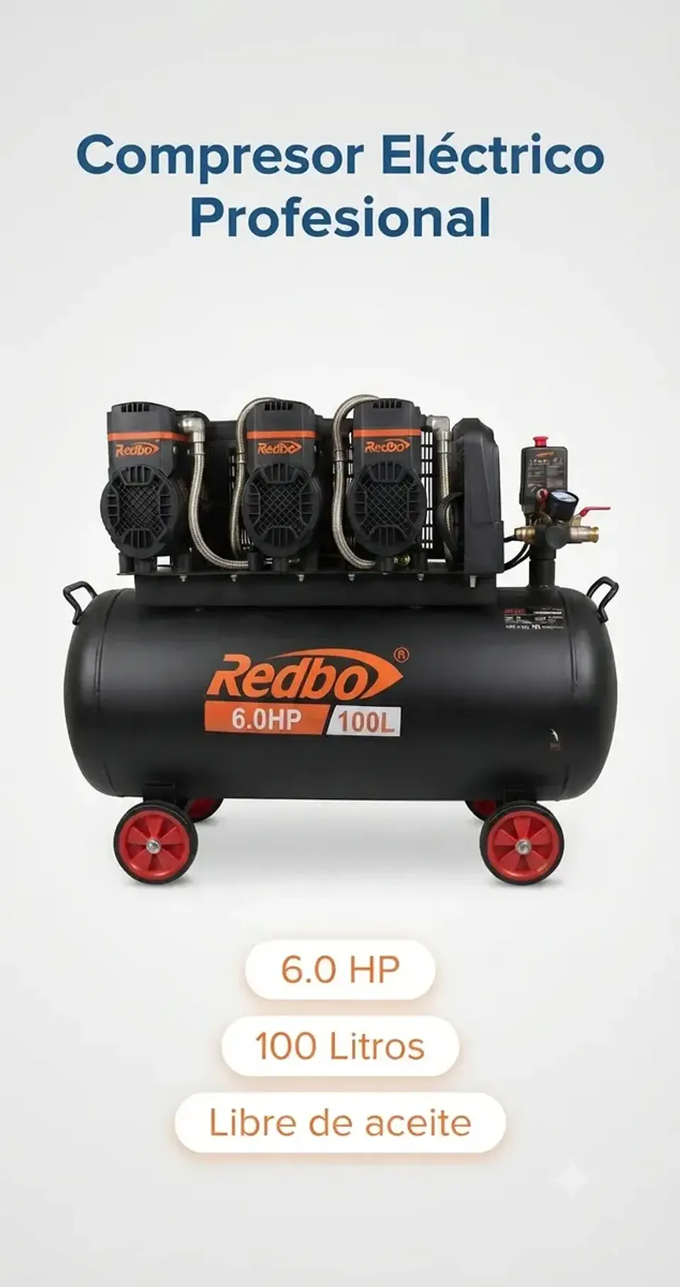 Compresor de Aire Silencioso Redbo ACN-1600*3 