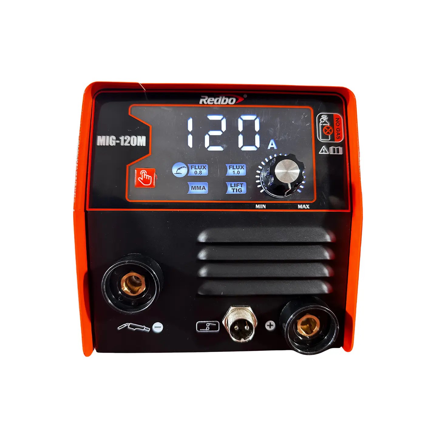 Soldadora Inversora Redbo MIG-120M 3 en 1 (MIG Sin Gas/MMA/TIG) 120A+ Mascara de soldar+ electrodo y guantes  3