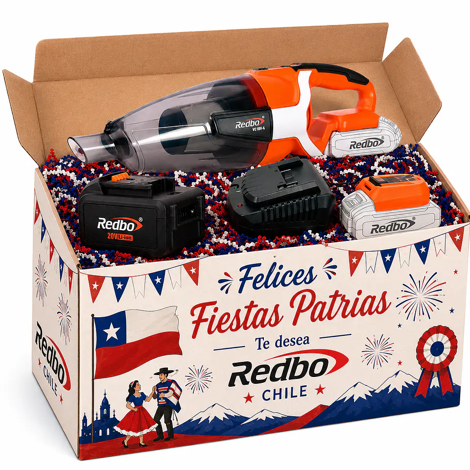 Pack Copihue  Aspiradora de Mano Inalámbrica Redbo VC 18V-6 (21V) + Batería y Cargador 1