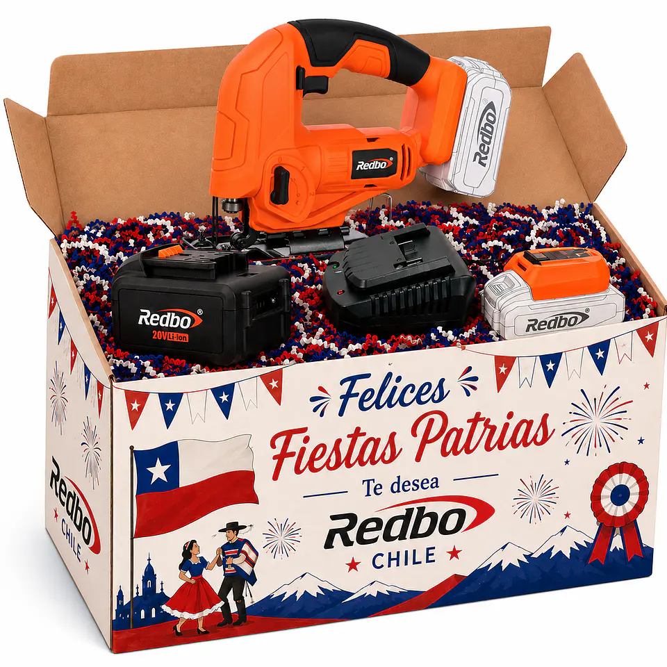 Pack Huemul Sierra Caladora Inalámbrica REDBO JS 21V-25+ Cargador+ Batería+ UP Para celular  1