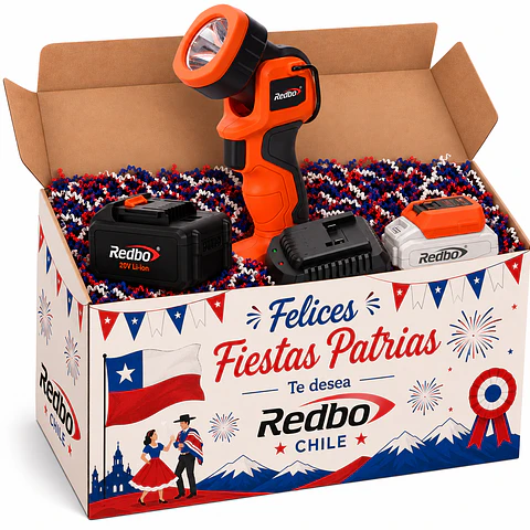 Pack "Empanada" Linterna inalámbrica Redbo CT 21V-110 + Batería 2.0Ah y Cargador+ UP 