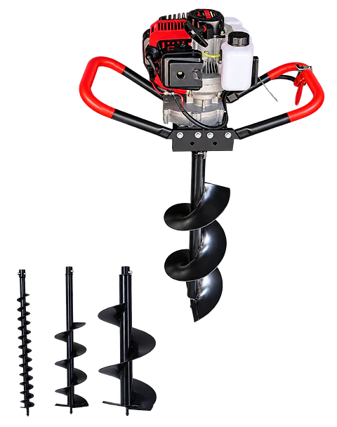 Barreno Ahoyador a Gasolina Redbo EA-20/52 (52cc, 1.6 HP, Incluye 3 Brocas)