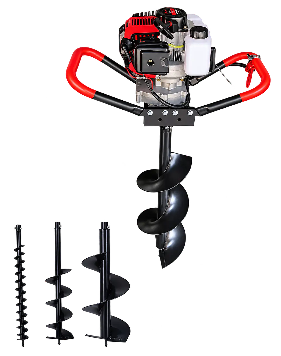 Barreno Ahoyador a Gasolina Redbo EA-20/52 (52cc, 1.6 HP, Incluye 3 Brocas) 1