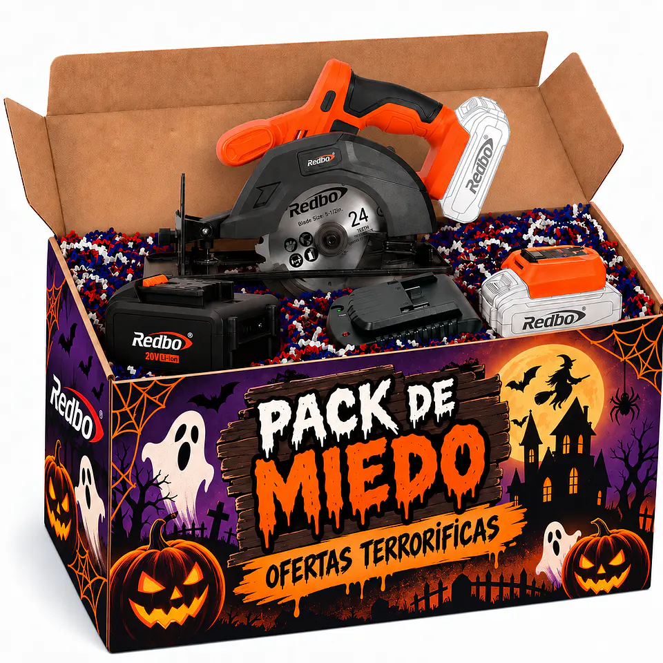 Pack sierra Circular Inalámbrica Redbo CS 21V-140 (140mm, 21V) + Batería +Cargador+ UP 1