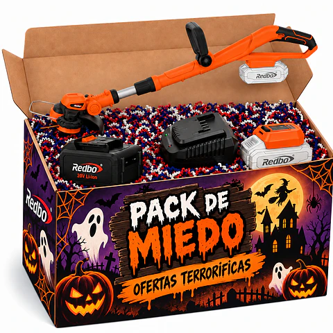 Pack Orilladora Inalámbrica REDBO GT 18V-250+ Cargador y Bateria 2.0AH+ UP