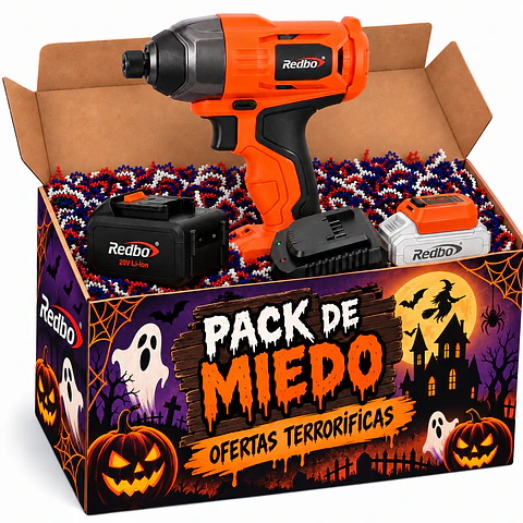 Pack  Atornillador de Impacto Inalámbrico Redbo SD 21V-10I (1/4", 100 Nm) + Batería 2.0Ah y Cargador+ UP
