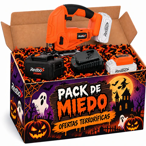 Pack Sierra Caladora Inalámbrica REDBO JS 21V-25+ Cargador+ Batería+ UP Para celular 