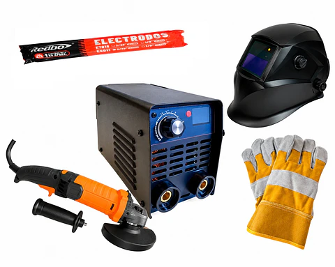 Pack MMA 120 + Electrodo+ Mascara WH 9646+ Esmeril Angular AG 125-95SS+Guantes de regalo