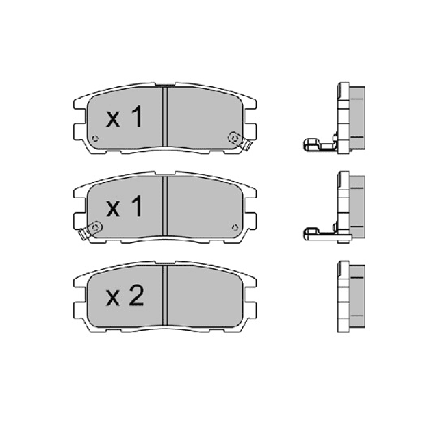 Jogo de calços trás