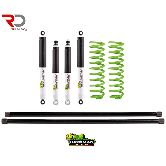 Kit completo de suspensao Ironman Nitrogaz +5cm 