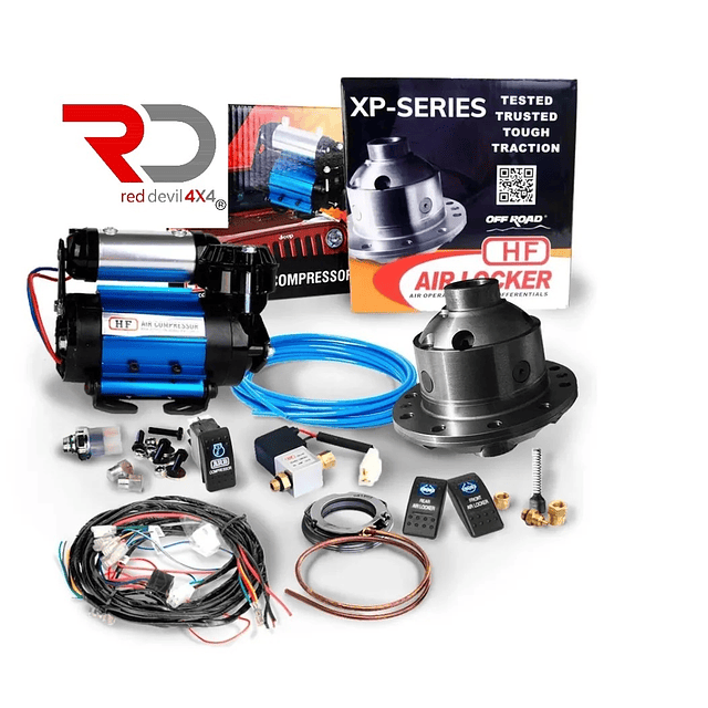 Bloqueio diferencial traseiro HF + Compressor de ar 12v HF