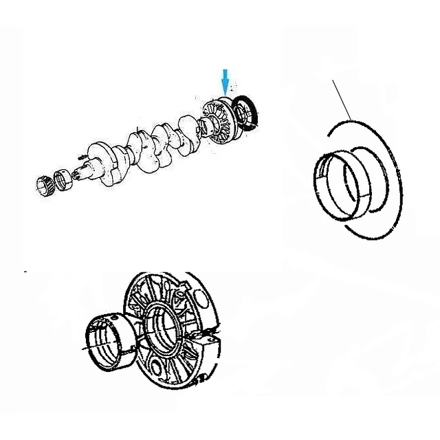O-ring da chumaceira traseira da cambota