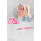 Pack tarjetas + stickers power👊💜 2