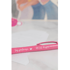 Pack tarjetas + stickers power👊💜 3