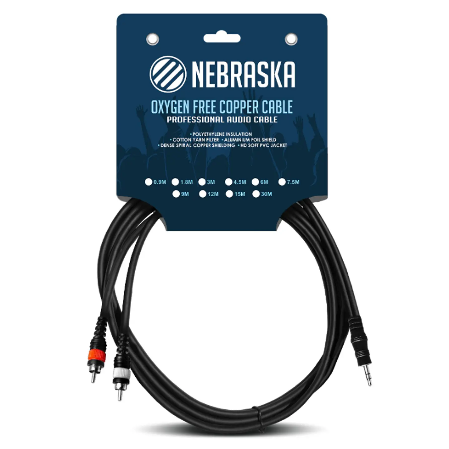 Cable Miniplug a 2 RCA Nebraska RS018 1
