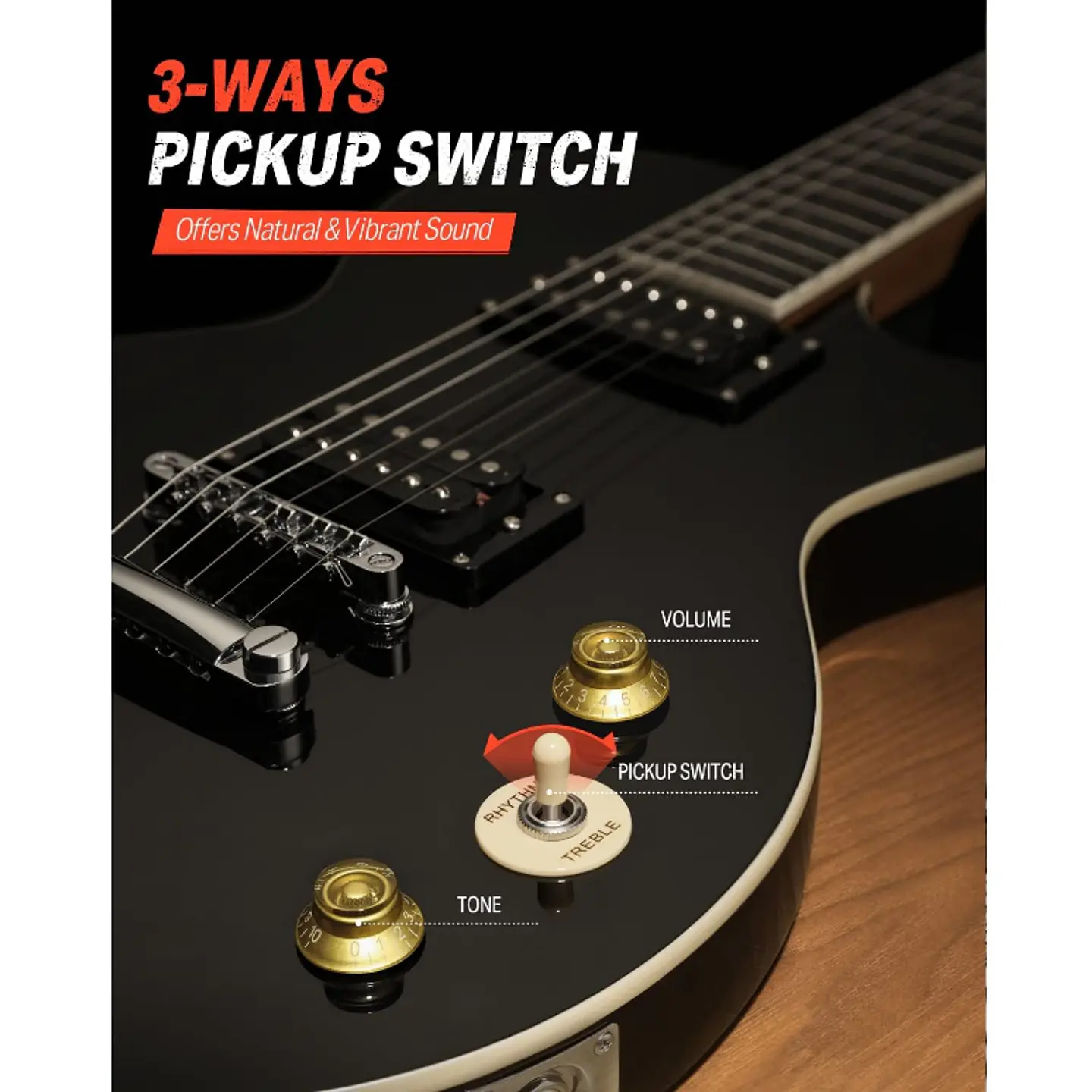 Guitarra Eléctrica Donner DLP-124B 3