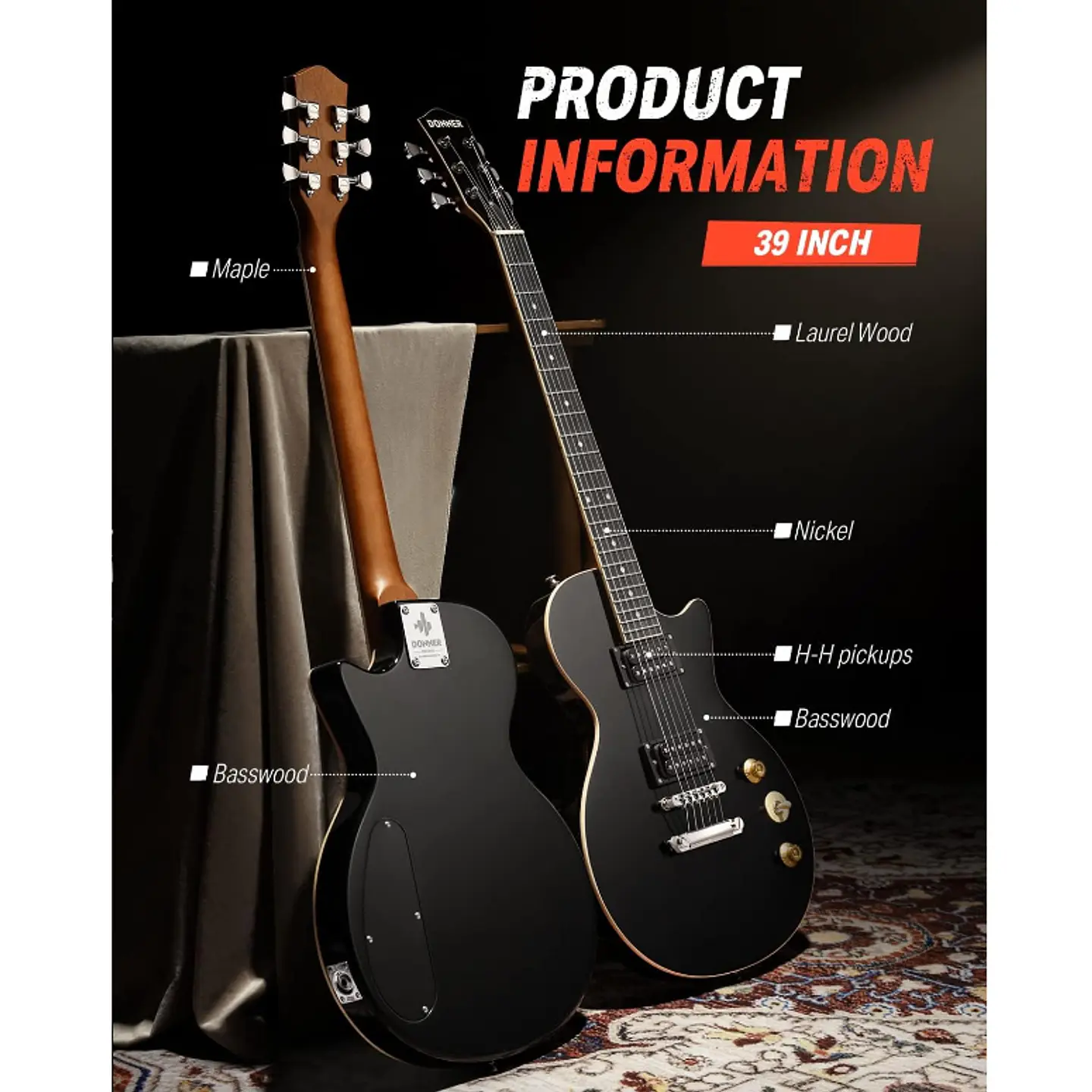 Guitarra Eléctrica Donner DLP-124B 5