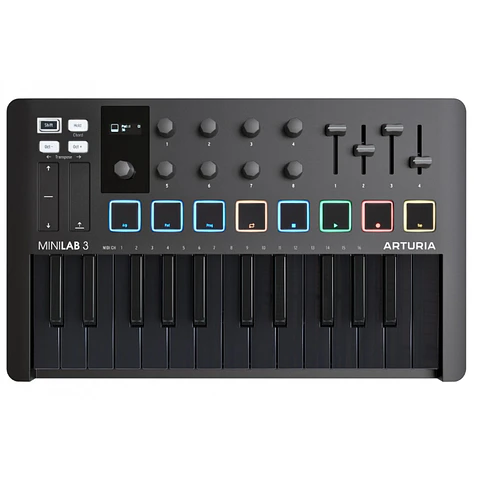 Controlador Midi Arturia MiniLab 3 Deep Black