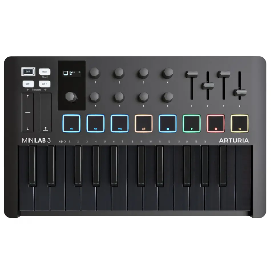 Controlador Midi Arturia MiniLab 3 Deep Black 1